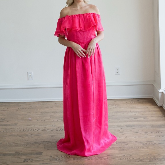 1960s Hot Pink Lillie Rubin Silk Organza Dress 1960s Hot Pink Lillie Rubin Silk Organza Dress